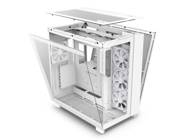 Кутия NZXT H9 Flow Elite Matte White, USB 3.2 Gen 1 x2, Type-C x1, Audio Jack x1, ATX