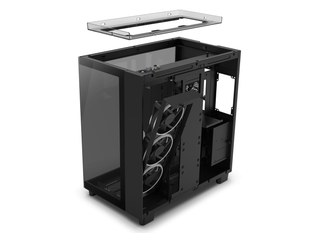 Кутия NZXT H9 Flow Elite Matte Black, USB 3.2 Gen 1 x2, Type-C x1, Audio Jack x1, ATX