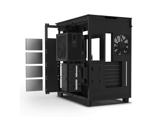 Кутия NZXT H9 Flow Elite Matte Black, USB 3.2 Gen 1 x2, Type-C x1, Audio Jack x1, ATX