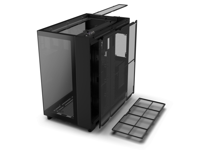 Кутия NZXT H9 Flow Elite Matte Black, USB 3.2 Gen 1 x2, Type-C x1, Audio Jack x1, ATX