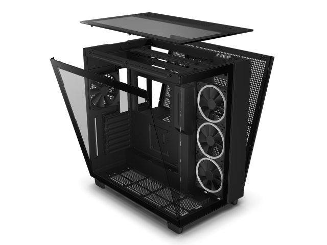 Кутия NZXT H9 Flow Elite Matte Black, USB 3.2 Gen 1 x2, Type-C x1, Audio Jack x1, ATX