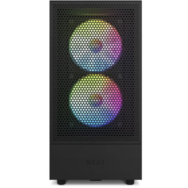 Кутия NZXT H5 Flow RGB Matte Black, Mid-Tower,  USB 3.2 Gen 1 x1, USB 3.2 Gen 2 x1, Headset Audio Jack:1, ATX