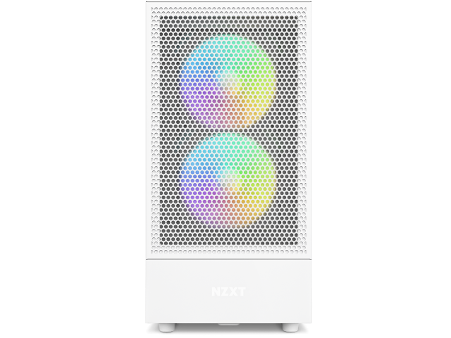 Кутия NZXT H5 Flow RGB Matte White, Mid-Tower,  USB 3.2 Gen 1 x1, USB 3.2 Gen 2 x1, Headset Audio Jack:1, ATX