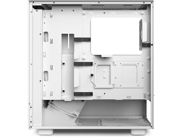 Кутия NZXT H5 Flow RGB Matte White, Mid-Tower,  USB 3.2 Gen 1 x1, USB 3.2 Gen 2 x1, Headset Audio Jack:1, ATX