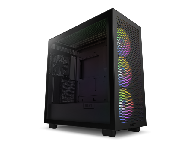 Кутия NZXT H7 Flow RGB Matte Black Mid-Tower, USB 3.2 Gen 1 x2, USB 3.2 Gen 2 x1, Headset Audio Jack: x1, ATX