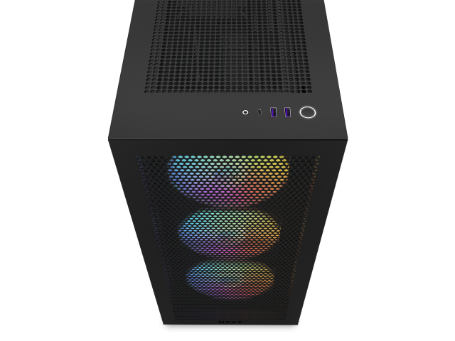 Кутия NZXT H7 Flow RGB Matte Black Mid-Tower, USB 3.2 Gen 1 x2, USB 3.2 Gen 2 x1, Headset Audio Jack: x1, ATX
