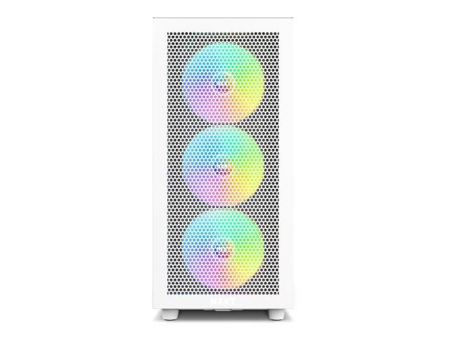 Кутия NZXT H7 Flow RGB Matte White Mid-Tower, USB 3.2 Gen 1 x2, USB 3.2 Gen 2 x1, Headset Audio Jack: x1, ATX