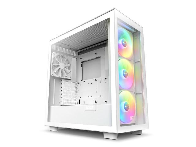 Кутия NZXT H7 Elite 2023 Matte White Mid-Tower, USB 3.2 Gen 1 x2, USB 3.2 Gen 2 x1, Headset Audio Jack: x1, ATX