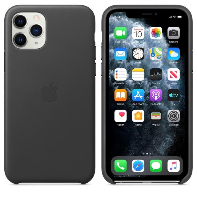 Калъф Apple iPhone 11 Pro Leather Case - Black