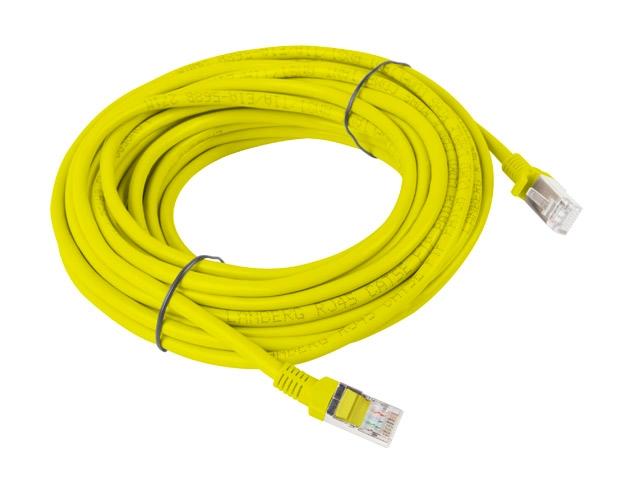 Кабел Lanberg patch cord CAT.5E FTP 10m, yellow