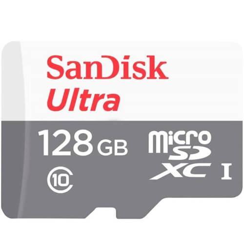 Карта памет SANDISK Ultra microSDXC UHS-I, 128GB, Class 10, 100Mb/s, Адаптер