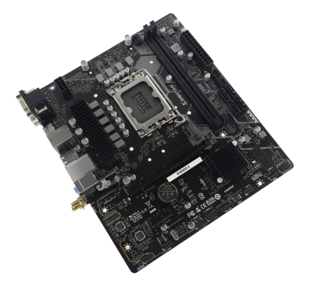 Дънна платка Biostar B760MX2-E, B760, LGA1700, DDR5, PCIe 4.0, 4x SATA3 6.0 Gb/s, 1x M.2, 4x USB 3.2 Gen1 Type-A, VGA, HDMI, DVI, mATX