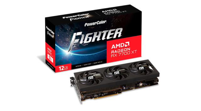 Видео карта POWERCOLOR AMD RADEON RX7700 XT Fighter 12GB GDDR6, 192-bit, HDMI, 3xDP