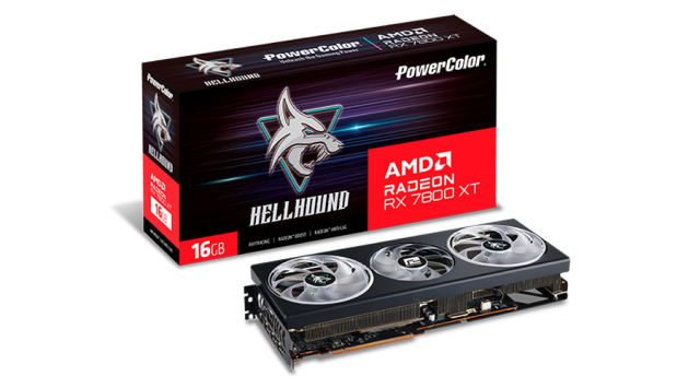 Видео карта POWERCOLOR AMD RADEON RX 7800 XT Hellhound OC 16GB GDDR6, 256-bit, HDMI, 3xDP