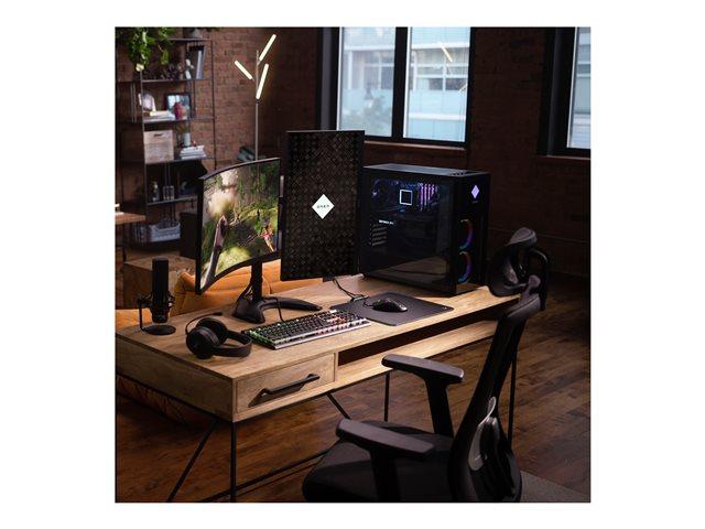 Настолен компютър HP OMEN Intel Core i7-13700F 2.1/5.2GHz, 16GB DDR5, 1TB SSD (NVMe), Nvidia Geforce RTX 4070 12GB, Free DOS, Shadow Black Glass