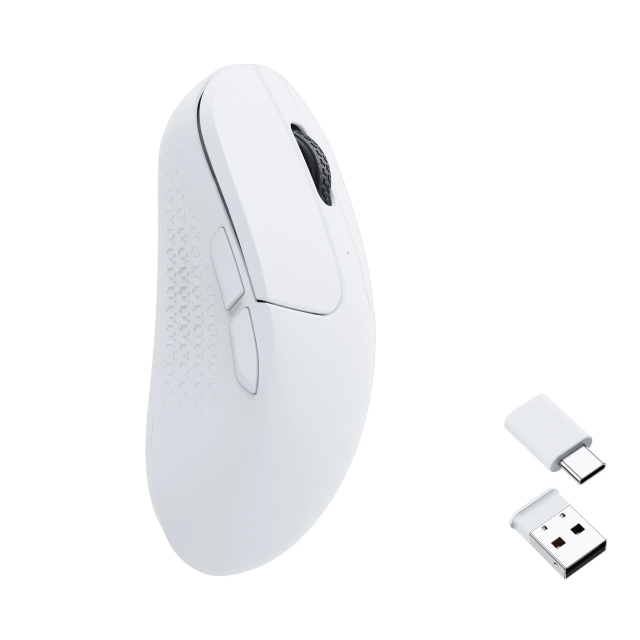 Геймърска Безжична мишка Keychron M3 Mini 1000Hz, Wireless, Matte White