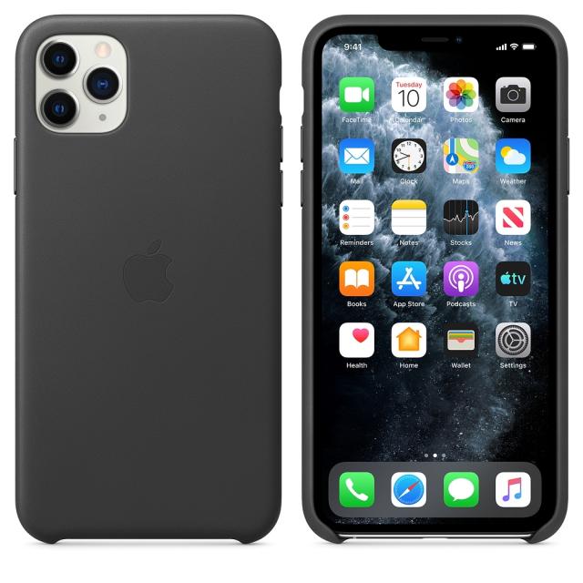 Калъф Apple iPhone 11 Pro Max Leather Case - Black