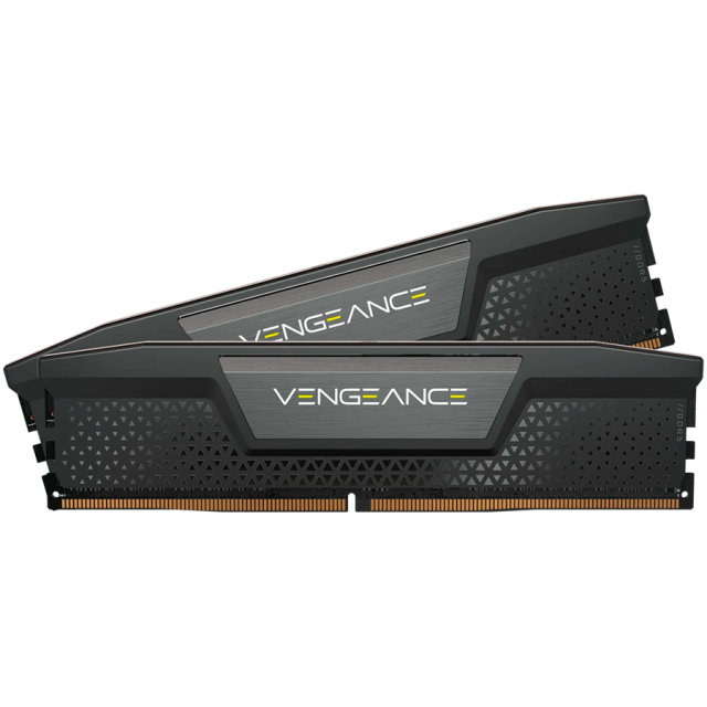 Памет Corsair VENGEANCE Black Heatspreader, 32GB (2x16GB) DDR5, 5600MHz (PC5-44800), CL36, 1.25V