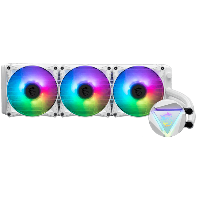 Охладител за процесор MSI MAG CORELIQUID 360R V2 WHITE Liquid Cooler, Intel LGA 115x/1200/1700/1366/2011/2066, AMD AM5/AM4/FM2+/FM2/FM1/AM3+/AM3/AM2+/AM2/TR4/sTRX4/SP3