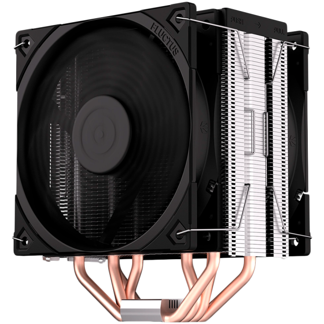 Охладител Endorfy Fera 5 Dual Fan, 2x FLUCTUS 120 PWM fan, TDP 220W, Intel LGA 115x/1200/1700/775/1366/2011/2066, AMD AM5/AM4/AM3+/AM2+/FM2+/FM1