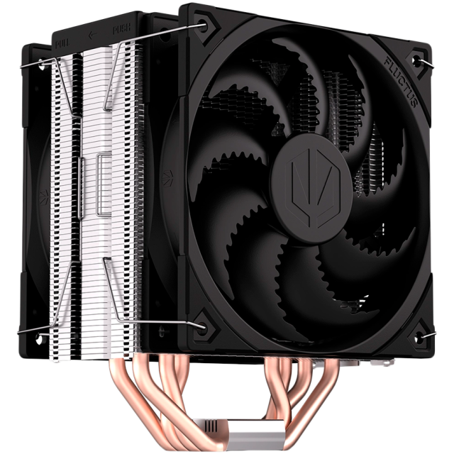 Охладител Endorfy Fera 5 Dual Fan, 2x FLUCTUS 120 PWM fan, TDP 220W, Intel LGA 115x/1200/1700/775/1366/2011/2066, AMD AM5/AM4/AM3+/AM2+/FM2+/FM1