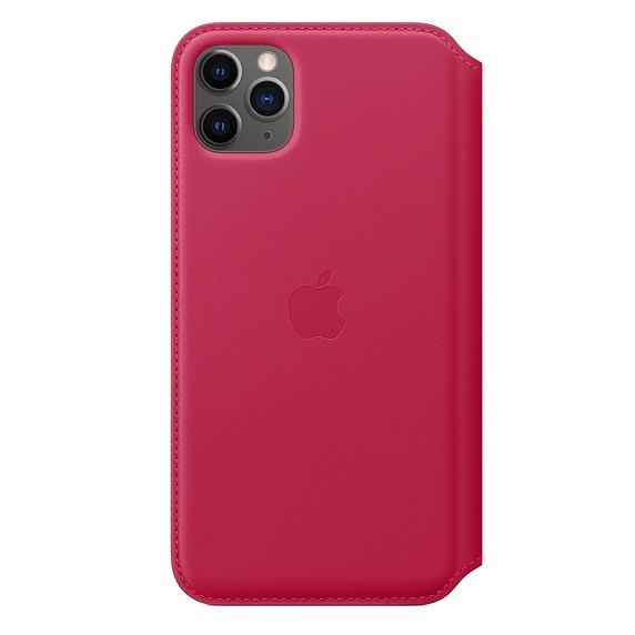 Калъф Apple iPhone 11 Pro Max Leather Folio - Raspberry (Seasonal Spring2020)