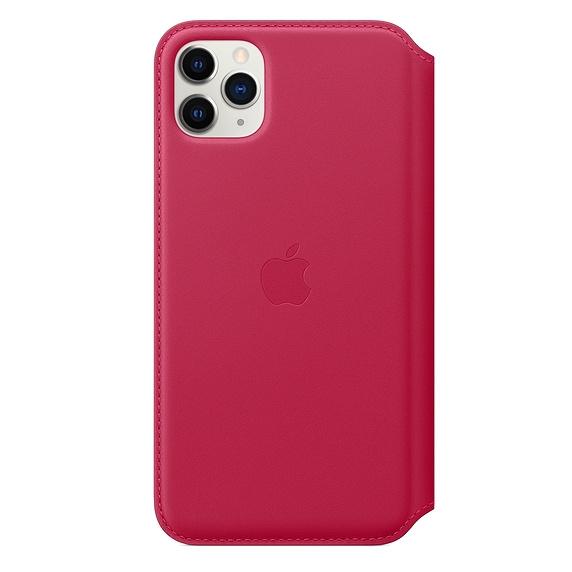 Калъф Apple iPhone 11 Pro Max Leather Folio - Raspberry (Seasonal Spring2020)