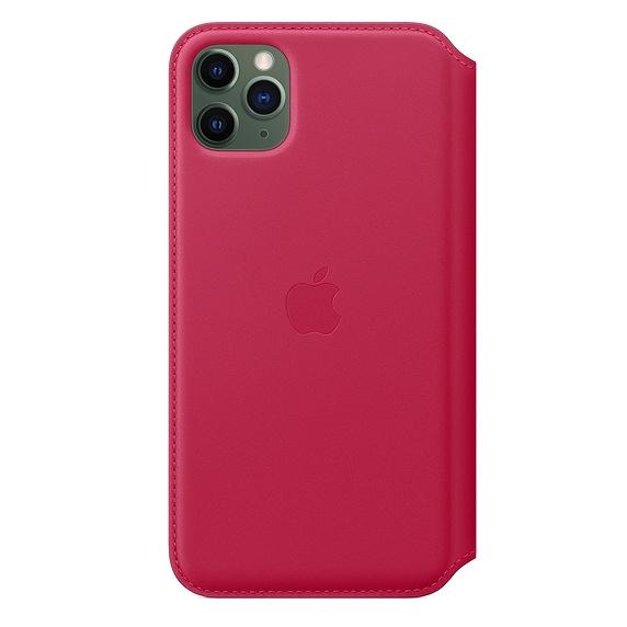 Калъф Apple iPhone 11 Pro Max Leather Folio - Raspberry (Seasonal Spring2020)