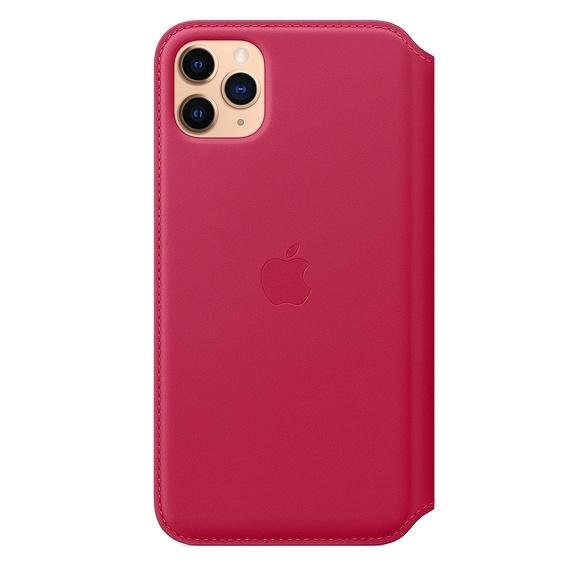 Калъф Apple iPhone 11 Pro Max Leather Folio - Raspberry (Seasonal Spring2020)