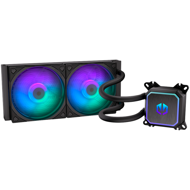 Охладител Endorfy Navis F240 ARGB, 2x FLUCTUS 120 PWM ARGB fan, LGA 115x/1200/1700/2011/2066, AMD AM5/AM4