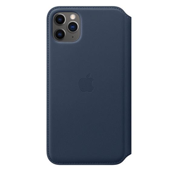 Калъф Apple iPhone 11 Pro Max Leather Folio - Deep Sea Blue (Seasonal Spring2020)