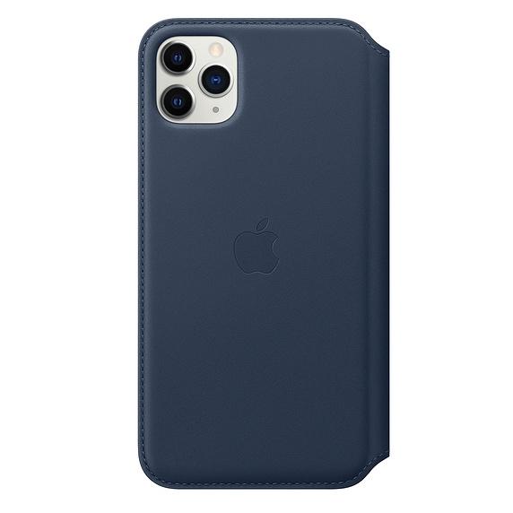 Калъф Apple iPhone 11 Pro Max Leather Folio - Deep Sea Blue (Seasonal Spring2020)