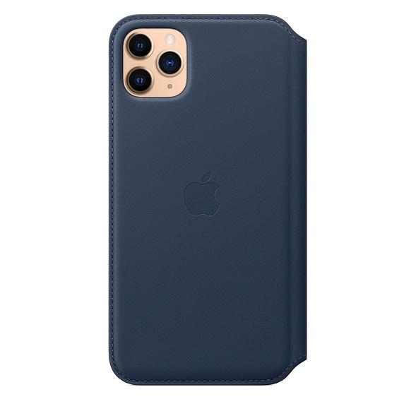 Калъф Apple iPhone 11 Pro Max Leather Folio - Deep Sea Blue (Seasonal Spring2020)