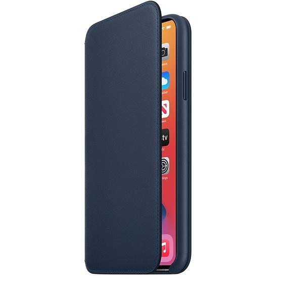 Калъф Apple iPhone 11 Pro Max Leather Folio - Deep Sea Blue (Seasonal Spring2020)