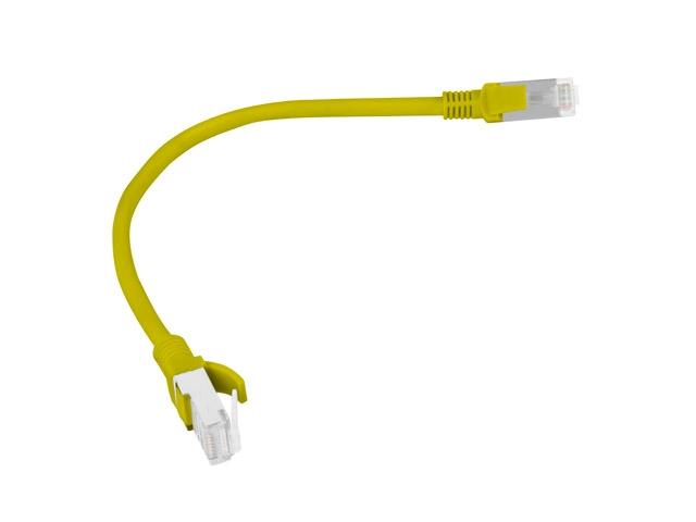 Кабел Lanberg patch cord CAT.5E 0.25m, yellow