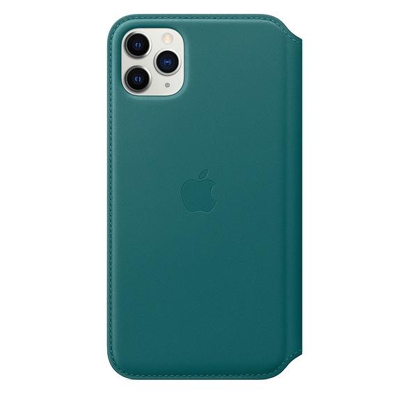Калъф Apple iPhone 11 Pro Max Leather Folio - Peacock (Seasonal Spring2020)