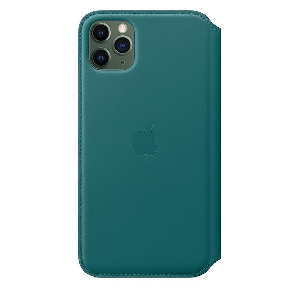 Калъф Apple iPhone 11 Pro Max Leather Folio - Peacock (Seasonal Spring2020)