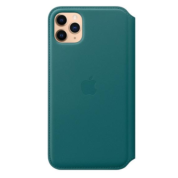 Калъф Apple iPhone 11 Pro Max Leather Folio - Peacock (Seasonal Spring2020)