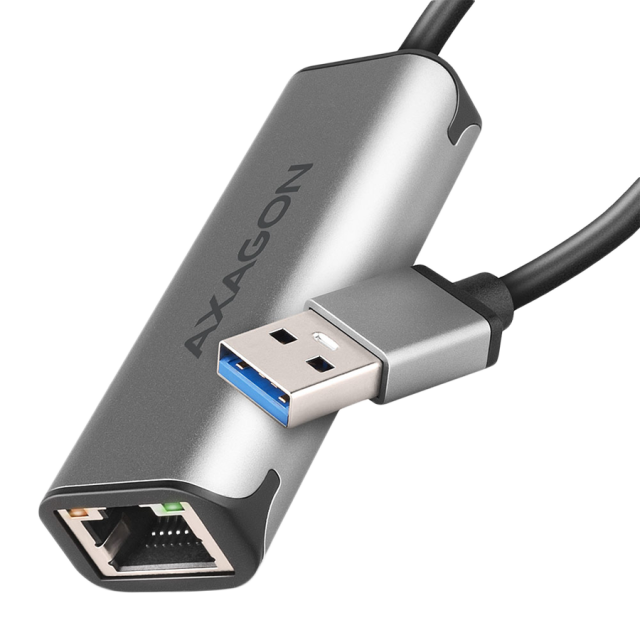 Aдаптер AXAGON ADE-25R, USB-A,1x 10/100/1000/2500 RJ45, сив