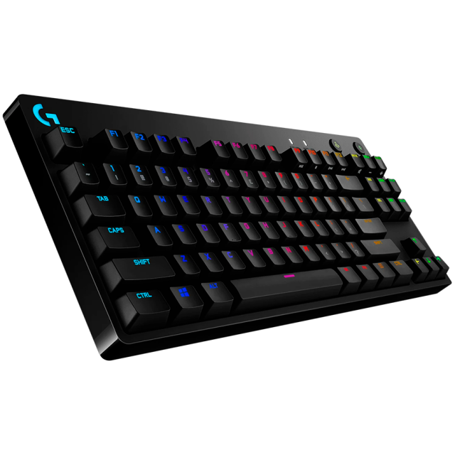 Геймърска Механична клавиатура Logitech LOGITECH PRO X TKL Lightspeed, Tactile, US, BLACK