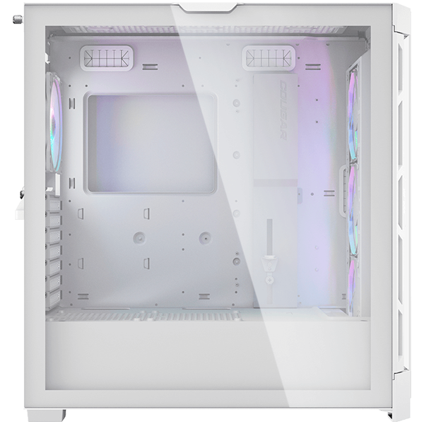 Кутия COUGAR DUOFACE PRO RGB White, Mid-Tower, Tempered Glass, 1x Type-C Gen 2, 2x USB 3.0, 1x USB 2.0, Audio/Mic 3.5mm jack, RGB Button, mITX/mATX/ATX/CEB/E-ATX