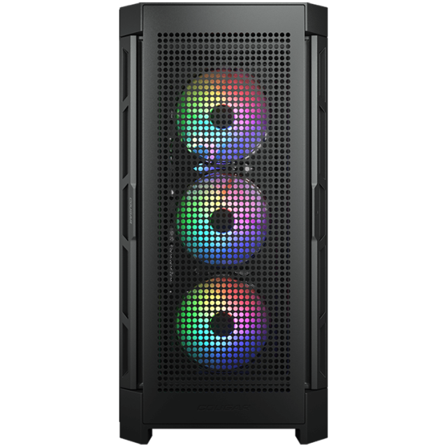 Кутия COUGAR DUOFACE PRO RGB Black, Mid Tower, 2 x USB 3.0, 1 x USB 2.0, Mini ITX / Micro ATX / ATX / E-ATX