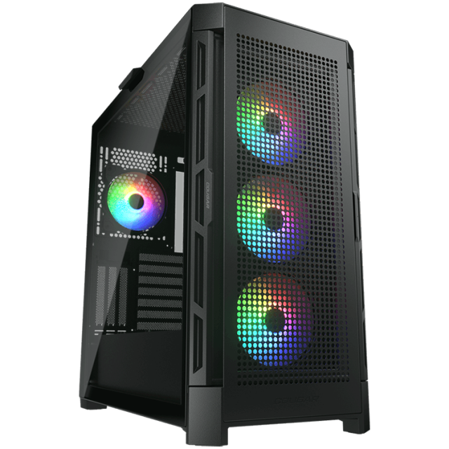 Кутия COUGAR DUOFACE PRO RGB Black, Mid Tower, 2 x USB 3.0, 1 x USB 2.0, Mini ITX / Micro ATX / ATX / E-ATX