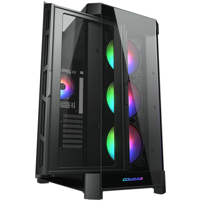 Кутия COUGAR DUOFACE PRO RGB Black, Mid Tower, 2 x USB 3.0, 1 x USB 2.0, Mini ITX / Micro ATX / ATX / E-ATX