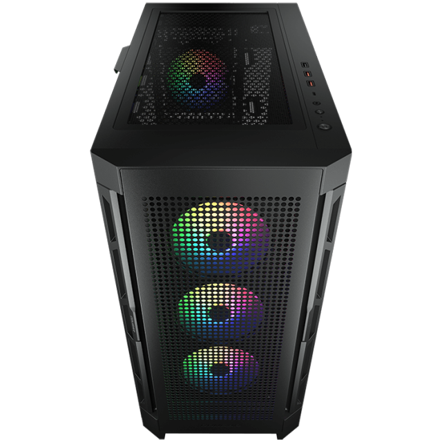 Кутия COUGAR DUOFACE PRO RGB Black, Mid Tower, 2 x USB 3.0, 1 x USB 2.0, Mini ITX / Micro ATX / ATX / E-ATX