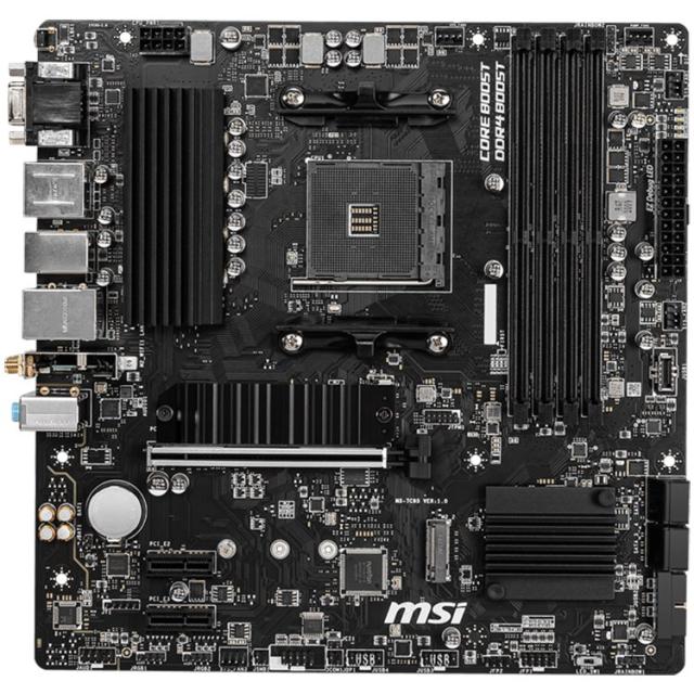 Дънна платка MSI B550M PRO-VDH WIFI, AM4, B550, DDR4, 1x PCIe 4.0/3.0 x16 slot, 2x M.2 slots, WiFi, 1x VGA,1x HDMI,1x DP, mATX