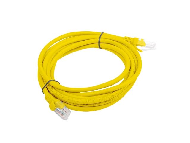 Кабел Lanberg patch cord CAT.5E 3m, yellow