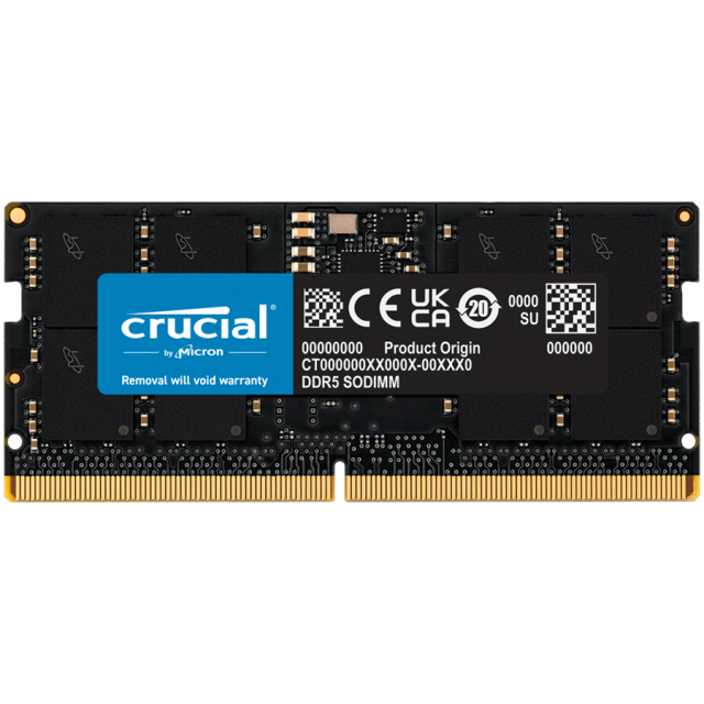 Памет Crucial 16GB DDR5, 5600MHz SODIMM CL46, 1.1 V