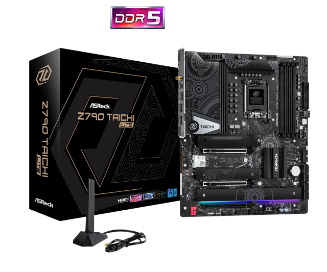 Дънна платка ASROCK Z790 TAICHI LITE, LGA1700, DDR5, PCIe 5.0, 8x SATA 6Gb/s, 1x M.2 Gen5, 4x M.2 Gen4, HDMI, USB Type-C