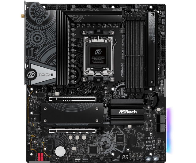 Дънна платка ASRock B650E Taichi Lite Wi-Fi 6Е, B650, AM5, DDR5, PCIe 5.0, 3x M.2, 4x SATA 6Gb/s, 1x USB 3.2 Gen2 Type-C, 10x USB 3.2 Gen2, Bluetooth, E-ATX